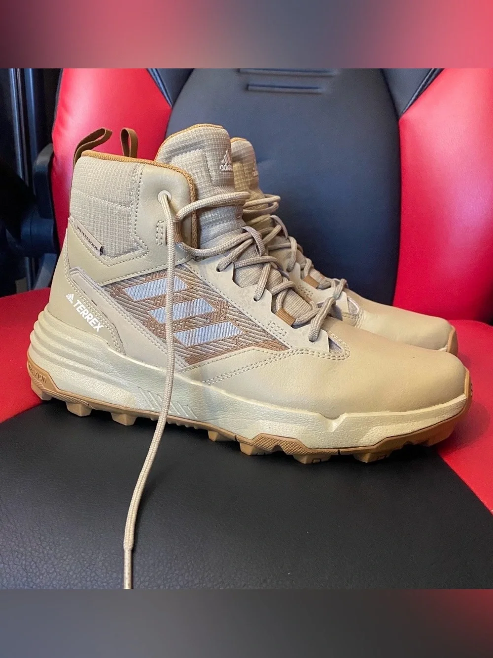 adidas Terrex Men’s Tan and Brown Hiking Boots